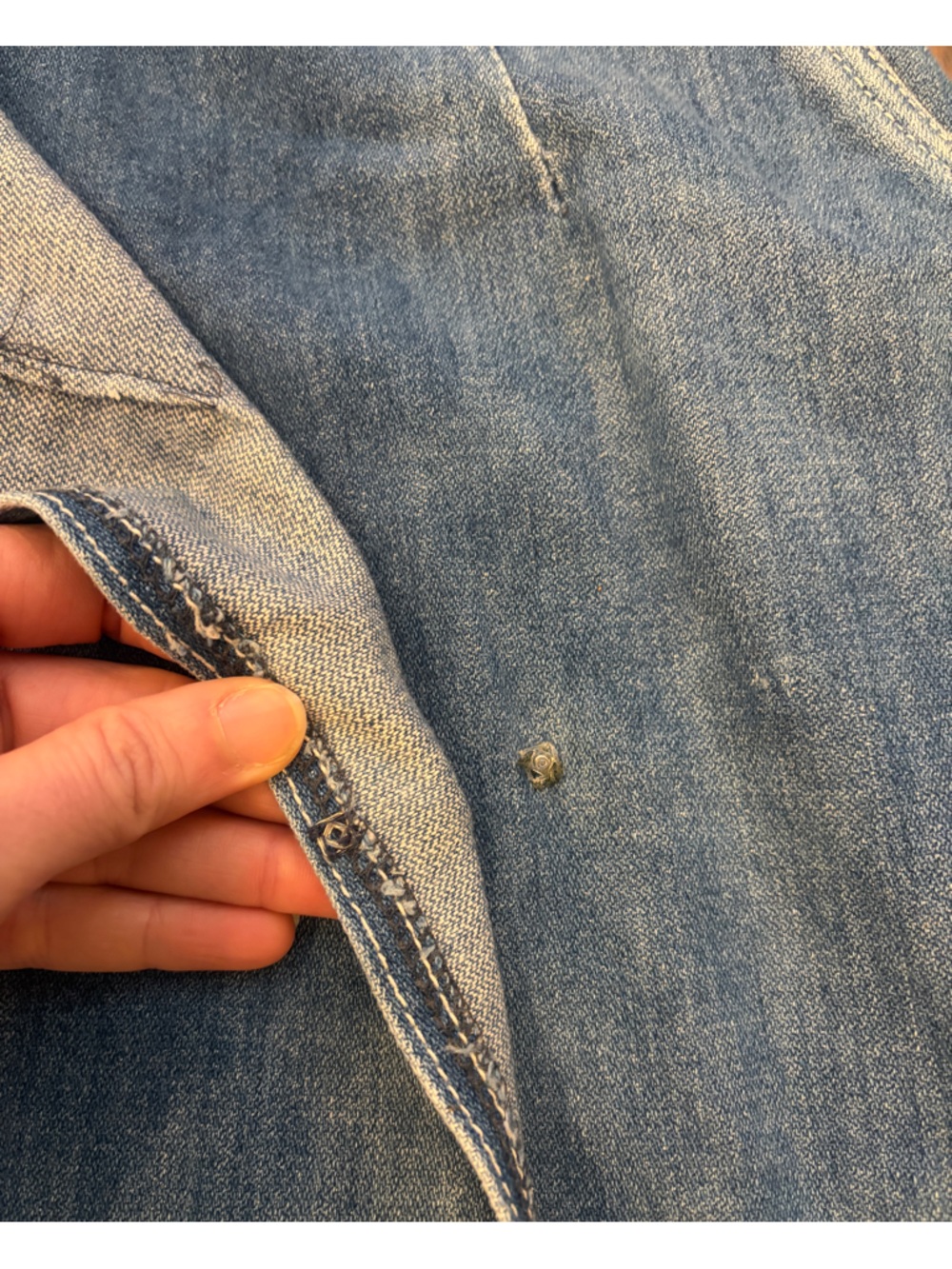 Classic Vintage 70s Blue Denim Wrap Skirt - Picture 10 of 12